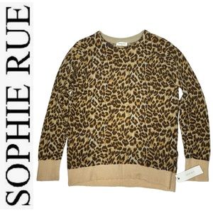 NWT Sophie Rue Animal Print Sweater s